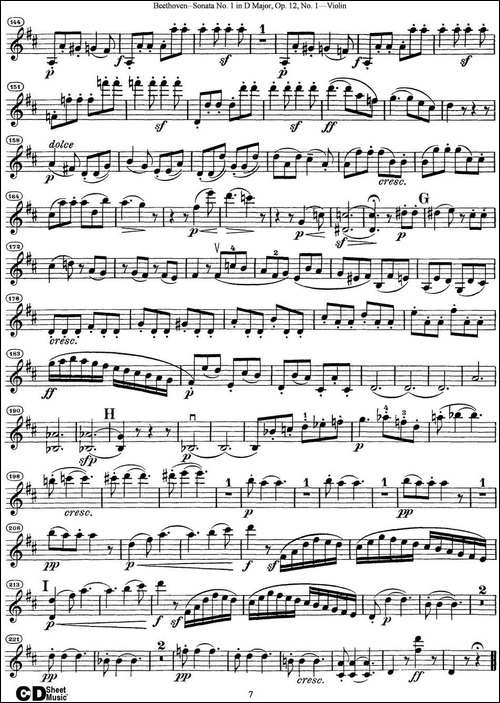 Violin-Sonata-No.1-in-D-Major-Op.12-No.1-提琴谱