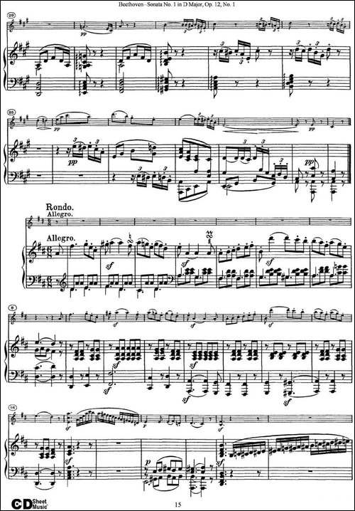 Violin-Sonata-No.1-in-D-Major-Op.12-No.1-小提琴+钢琴伴奏-提琴谱