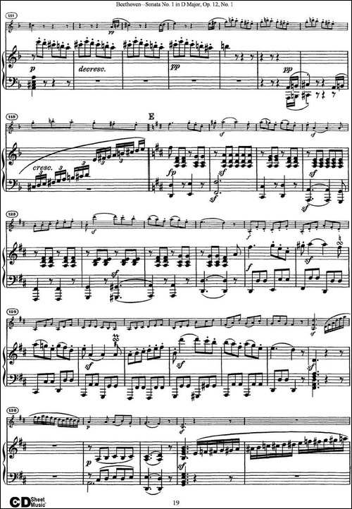 Violin-Sonata-No.1-in-D-Major-Op.12-No.1-小提琴+钢琴伴奏-提琴谱