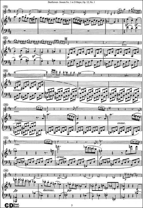 Violin-Sonata-No.1-in-D-Major-Op.12-No.1-小提琴+钢琴伴奏-提琴谱