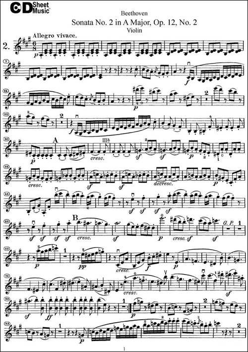 Violin-Sonata-No.2-in-A-Major-Op.12-No.2-提琴谱