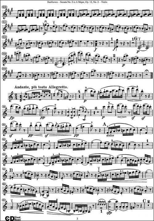 Violin-Sonata-No.2-in-A-Major-Op.12-No.2-提琴谱