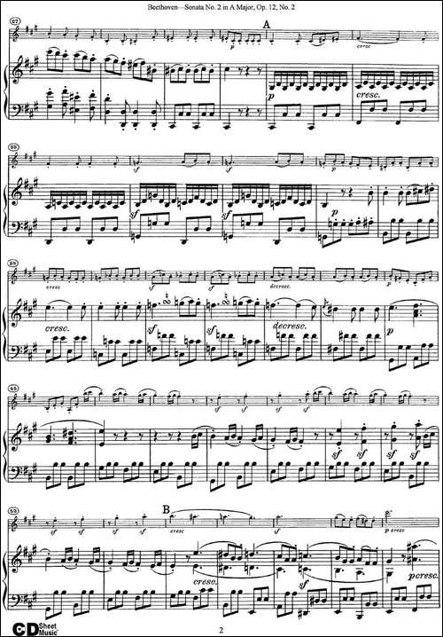 Violin-Sonata-No.2-in-A-Major-Op.12-No.2-小提琴+钢琴伴奏-提琴谱