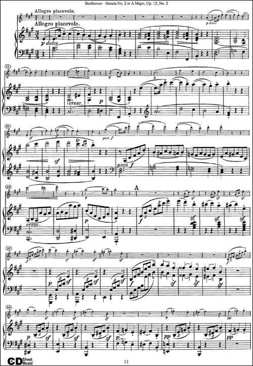 Violin-Sonata-No.2-in-A-Major-Op.12-No.2-小提琴+钢琴伴奏-提琴谱