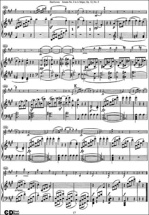 Violin-Sonata-No.2-in-A-Major-Op.12-No.2-小提琴+钢琴伴奏-提琴谱