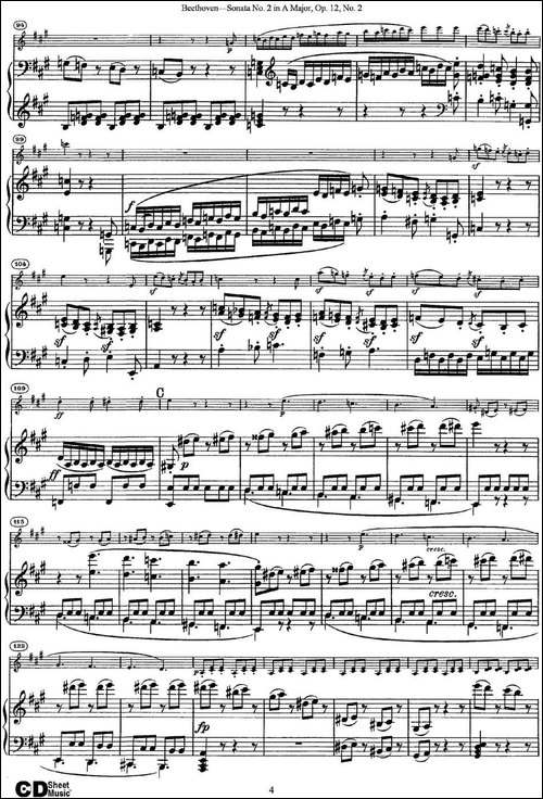 Violin-Sonata-No.2-in-A-Major-Op.12-No.2-小提琴+钢琴伴奏-提琴谱