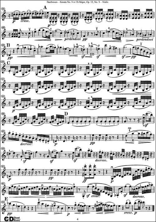 Violin-Sonata-No.3-in-Eb-Major-Op.12-No.3-提琴谱