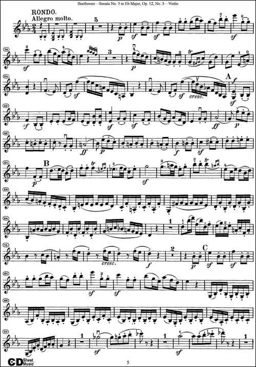 Violin-Sonata-No.3-in-Eb-Major-Op.12-No.3-提琴谱