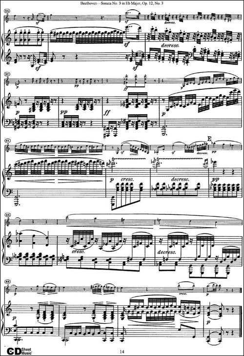 Violin-Sonata-No.3-in-Eb-Major-Op.12-No.3-小提琴+钢琴伴奏-提琴谱