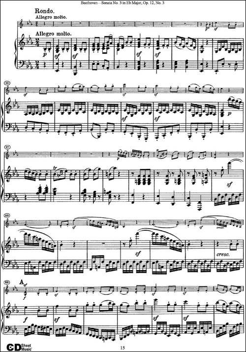 Violin-Sonata-No.3-in-Eb-Major-Op.12-No.3-小提琴+钢琴伴奏-提琴谱
