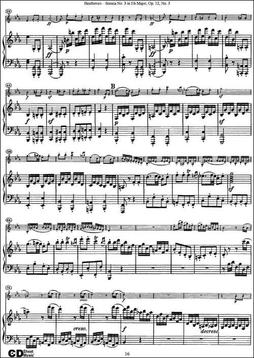 Violin-Sonata-No.3-in-Eb-Major-Op.12-No.3-小提琴+钢琴伴奏-提琴谱