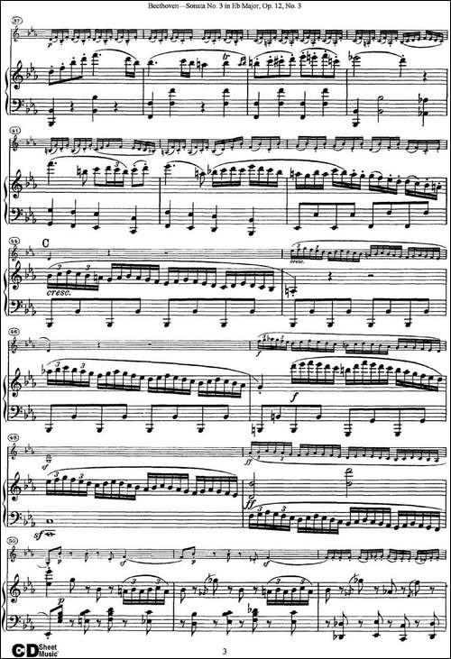 Violin-Sonata-No.3-in-Eb-Major-Op.12-No.3-小提琴+钢琴伴奏-提琴谱