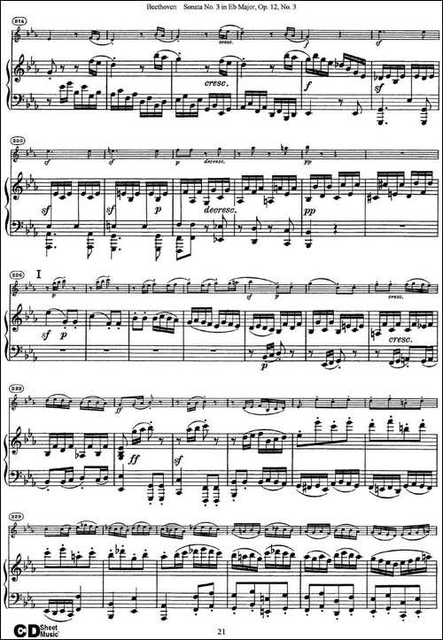 Violin-Sonata-No.3-in-Eb-Major-Op.12-No.3-小提琴+钢琴伴奏-提琴谱