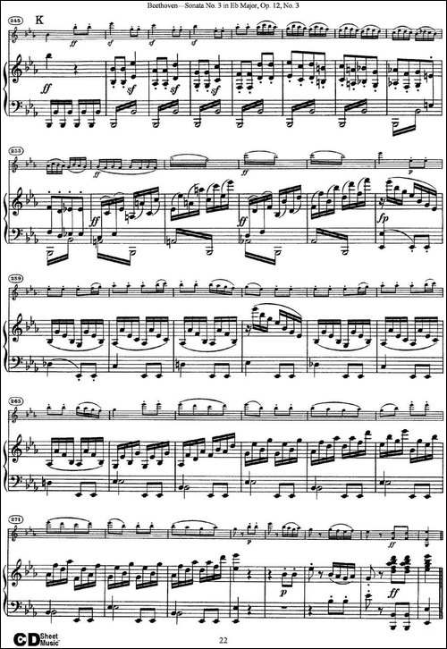 Violin-Sonata-No.3-in-Eb-Major-Op.12-No.3-小提琴+钢琴伴奏-提琴谱
