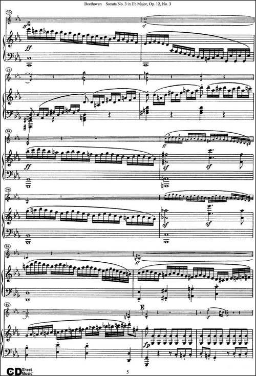 Violin-Sonata-No.3-in-Eb-Major-Op.12-No.3-小提琴+钢琴伴奏-提琴谱