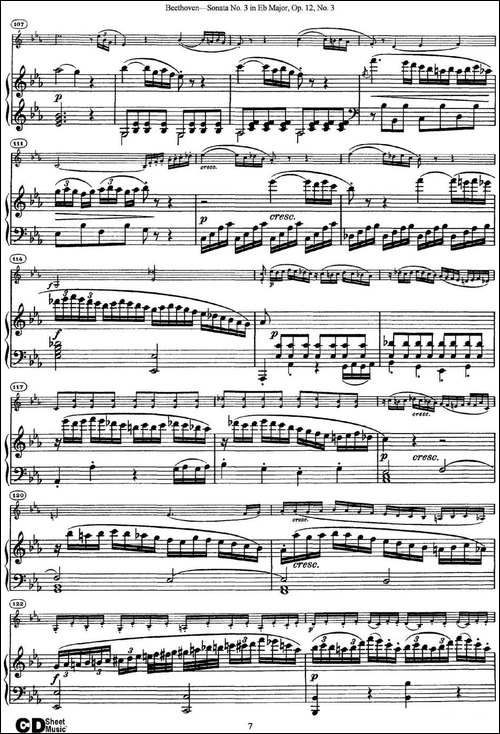 Violin-Sonata-No.3-in-Eb-Major-Op.12-No.3-小提琴+钢琴伴奏-提琴谱