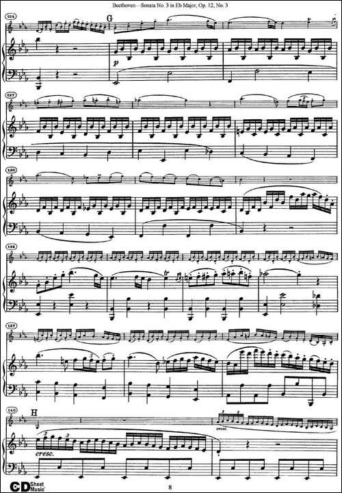 Violin-Sonata-No.3-in-Eb-Major-Op.12-No.3-小提琴+钢琴伴奏-提琴谱