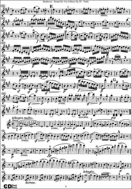 Violin-Sonata-No.4-in-A-Minor-Op.23-提琴谱