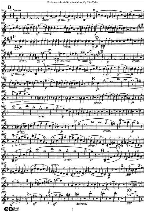 Violin-Sonata-No.4-in-A-Minor-Op.23-提琴谱