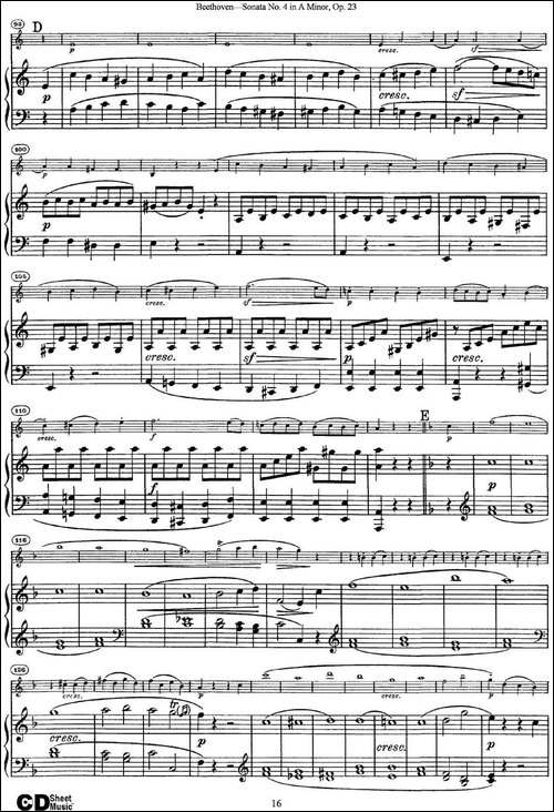 Violin-Sonata-No.4-in-A-Minor-Op.23-小提琴+钢琴伴奏-提琴谱
