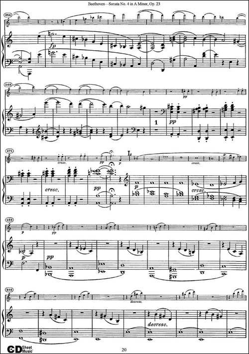 Violin-Sonata-No.4-in-A-Minor-Op.23-小提琴+钢琴伴奏-提琴谱