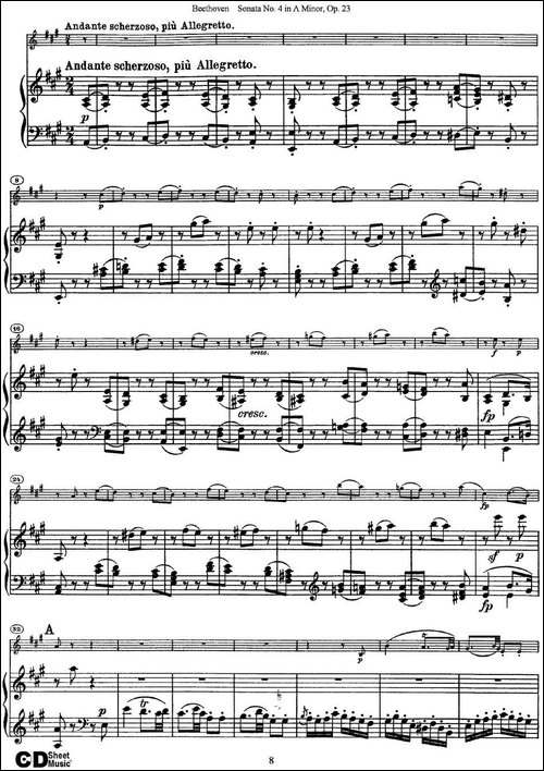 Violin-Sonata-No.4-in-A-Minor-Op.23-小提琴+钢琴伴奏-提琴谱