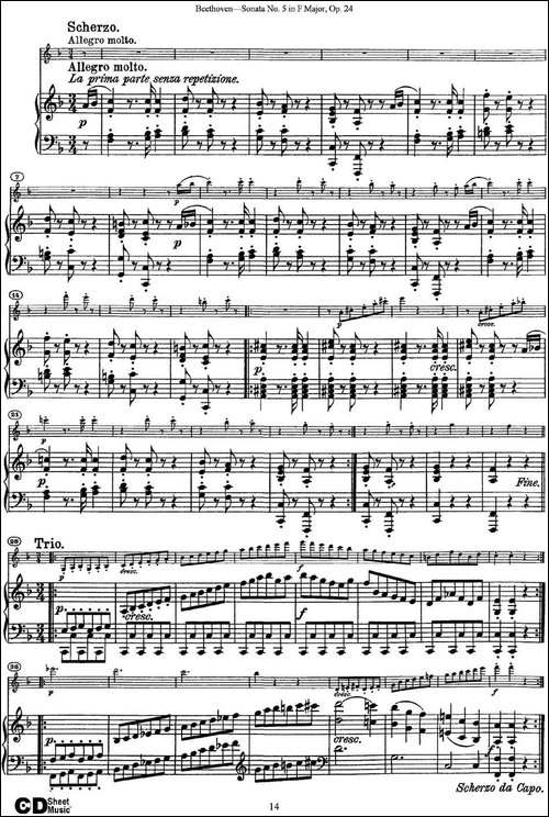 Violin-Sonata-No.5-in-F-Major-Op.24-小提琴+钢琴伴奏-提琴谱