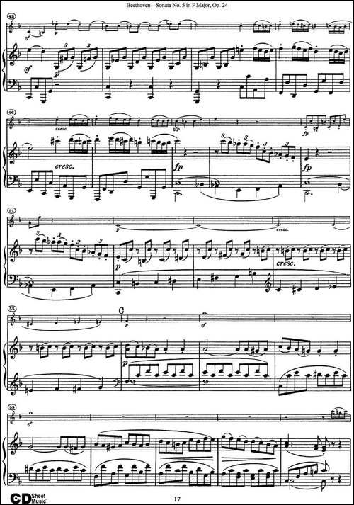 Violin-Sonata-No.5-in-F-Major-Op.24-小提琴+钢琴伴奏-提琴谱