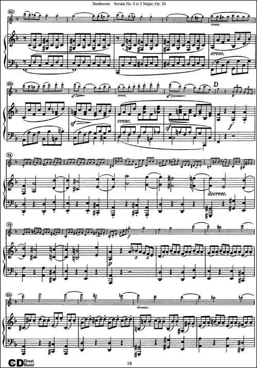 Violin-Sonata-No.5-in-F-Major-Op.24-小提琴+钢琴伴奏-提琴谱
