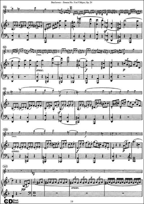 Violin-Sonata-No.5-in-F-Major-Op.24-小提琴+钢琴伴奏-提琴谱