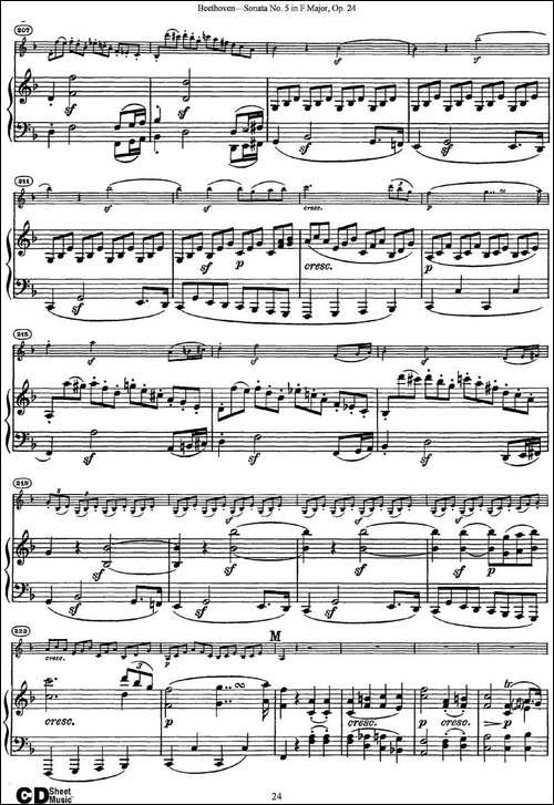 Violin-Sonata-No.5-in-F-Major-Op.24-小提琴+钢琴伴奏-提琴谱