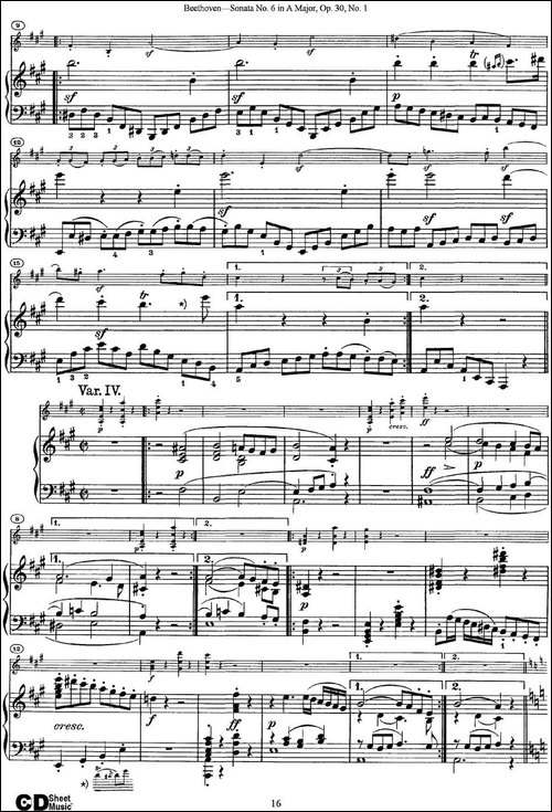 Violin-Sonata-No.6-in-A-Major-Op.30-No.1-小提琴+钢琴伴奏-提琴谱