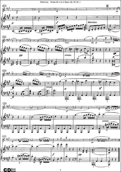 Violin-Sonata-No.6-in-A-Major-Op.30-No.1-小提琴+钢琴伴奏-提琴谱