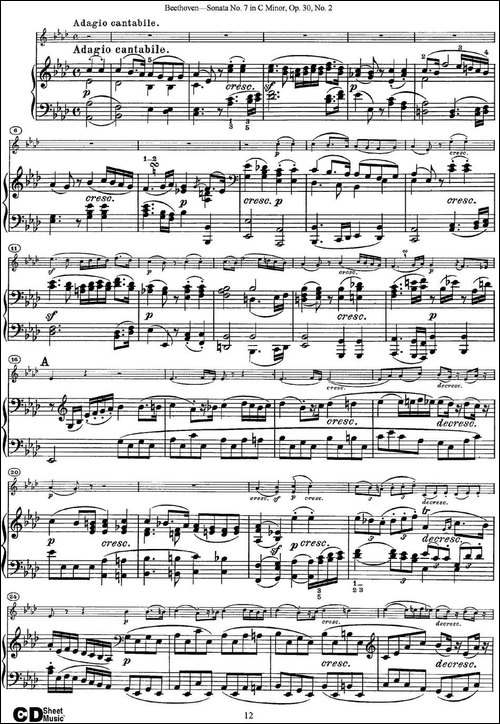 Violin-Sonata-No.7-in-C-Minor-Op.30-No.2-小提琴+钢琴伴奏-提琴谱