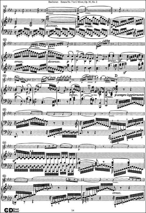 Violin-Sonata-No.7-in-C-Minor-Op.30-No.2-小提琴+钢琴伴奏-提琴谱