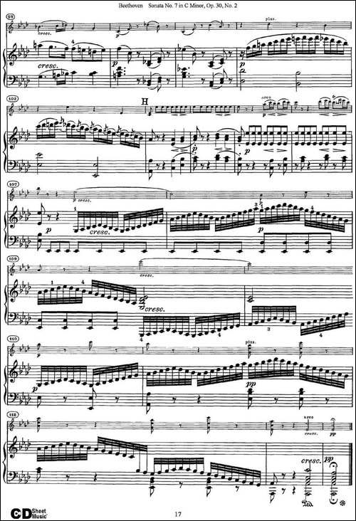 Violin-Sonata-No.7-in-C-Minor-Op.30-No.2-小提琴+钢琴伴奏-提琴谱