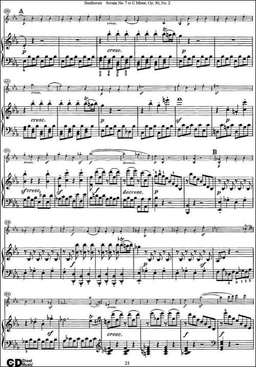 Violin-Sonata-No.7-in-C-Minor-Op.30-No.2-小提琴+钢琴伴奏-提琴谱