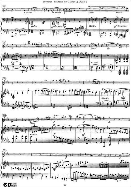 Violin-Sonata-No.7-in-C-Minor-Op.30-No.2-小提琴+钢琴伴奏-提琴谱