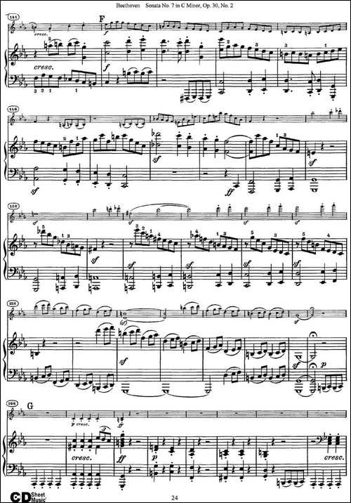 Violin-Sonata-No.7-in-C-Minor-Op.30-No.2-小提琴+钢琴伴奏-提琴谱