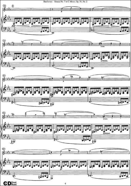 Violin-Sonata-No.7-in-C-Minor-Op.30-No.2-小提琴+钢琴伴奏-提琴谱