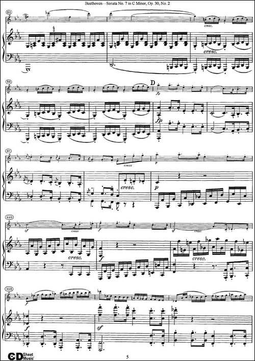 Violin-Sonata-No.7-in-C-Minor-Op.30-No.2-小提琴+钢琴伴奏-提琴谱