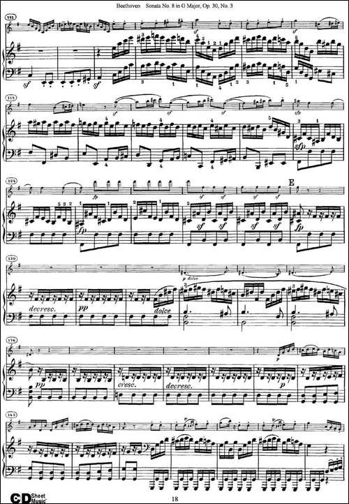 Violin-Sonata-No.8-in-G-Major-Op.30-No.3-小提琴+钢琴伴奏-提琴谱