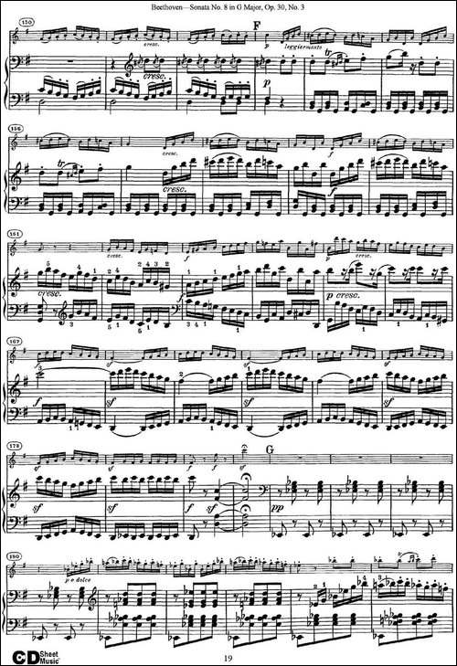 Violin-Sonata-No.8-in-G-Major-Op.30-No.3-小提琴+钢琴伴奏-提琴谱