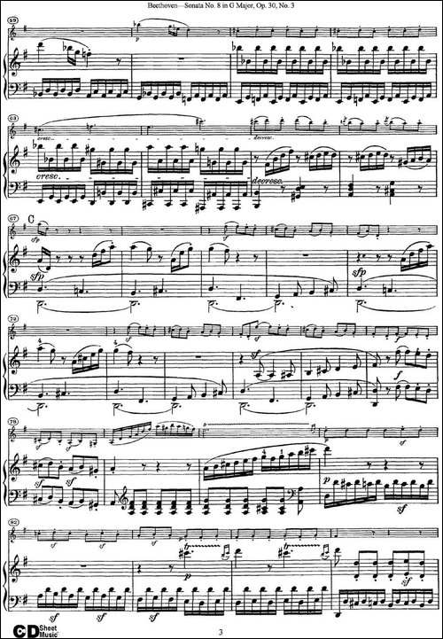 Violin-Sonata-No.8-in-G-Major-Op.30-No.3-小提琴+钢琴伴奏-提琴谱
