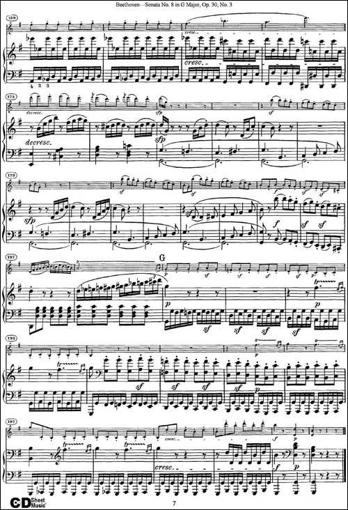 Violin-Sonata-No.8-in-G-Major-Op.30-No.3-小提琴+钢琴伴奏-提琴谱