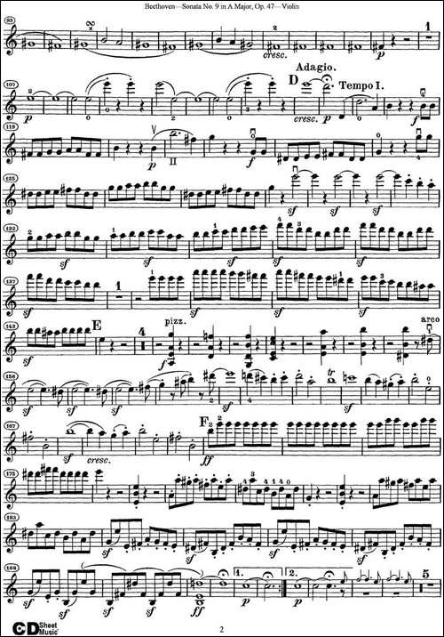 Violin-Sonata-No.9-in-A-Major-Op.47-提琴谱