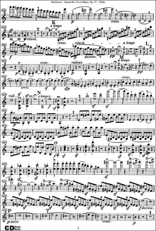 Violin-Sonata-No.9-in-A-Major-Op.47-提琴谱