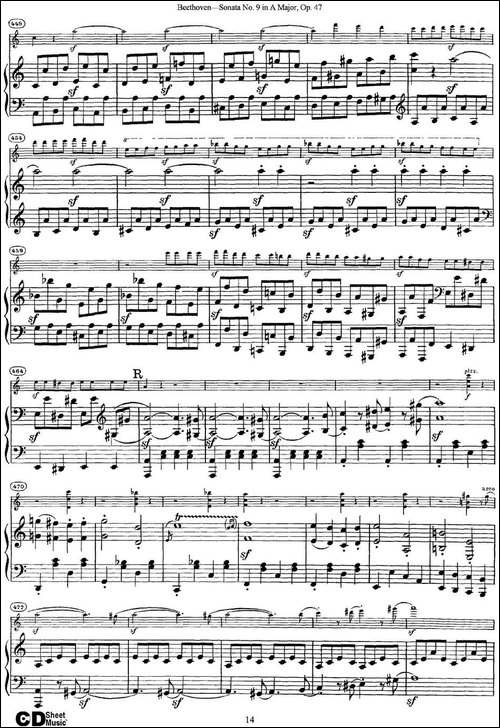 Violin-Sonata-No.9-in-A-Major-Op.47-小提琴+钢琴伴奏-提琴谱