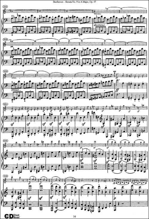 Violin-Sonata-No.9-in-A-Major-Op.47-小提琴+钢琴伴奏-提琴谱