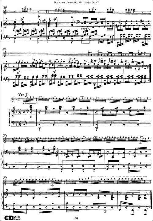 Violin-Sonata-No.9-in-A-Major-Op.47-小提琴+钢琴伴奏-提琴谱